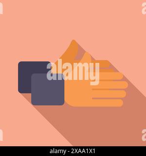 Illustration of two hands clapping, showing appreciation and support Stock Vector