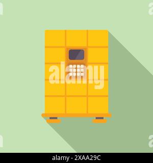 Illustrating the concept of banking and finance with a large, heavy safe Stock Vector