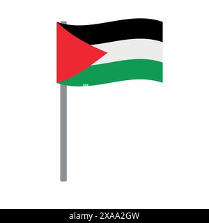 Vector flat Palestine flag Stock Vector
