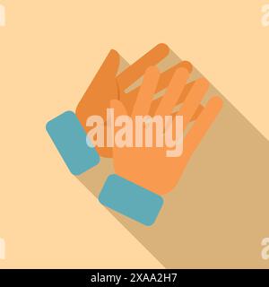 Colorful vector illustration of clapping hands showing approval and appreciation in a joyful and enthusiastic gesture at a concert or event, symbolizing support, agreement, and gratitude Stock Vector