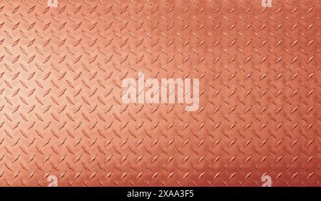 bronze texture with diamond embossed, copper metal background. Stock Photo