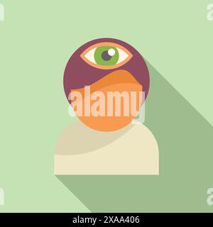 Spiritual leader meditating, opening their third eye to see the universe Stock Vector