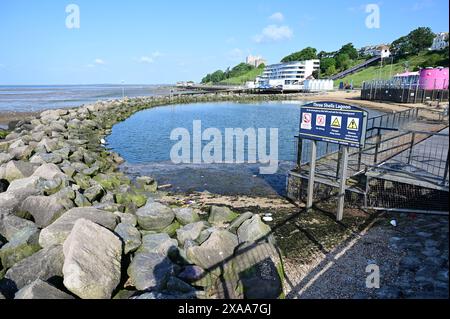 Three Shells Lagoon at Southend on sea Stock Photo