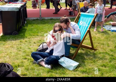 Hay Festival 2024 Hay-on-Wye Wales UK Great Britain  KATHY DEWITT Stock Photo