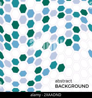 Abstract background with color hexagons elements.  Vector illustration. Stock Vector