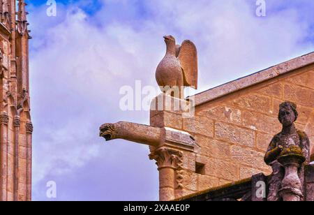 Burgos Cathedral in Gothic style, detail of one of the gargoyles Stock Photo