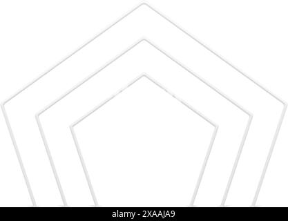 White polygonal level arch column geometric 3d element decorative design realistic vector illustration. Minimalist archway premium entrance advertisin Stock Vector