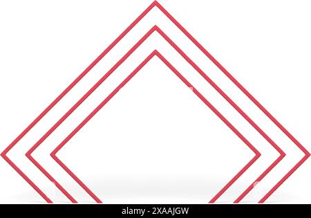 Polygonal level corner arch angular column basic foundation for presentation design realistic vector illustration. Triangle angled construction 3d ele Stock Vector