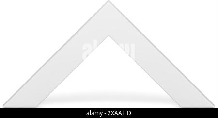 White corner triangle arch abstract 3d element basic foundation two side decorative design realistic vector illustration. Minimalist angular archway p Stock Vector