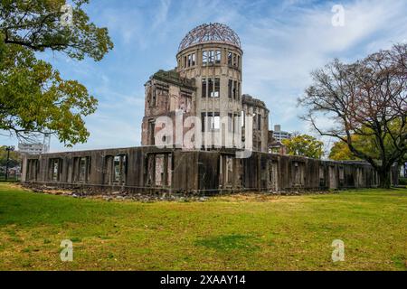 Atomic Bomb Dome (Genbaku Dome), Hiroshima Peace Memorial, UNESCO World Heritage Site, Hiroshima, Honshu, Japan, Asia Stock Photo