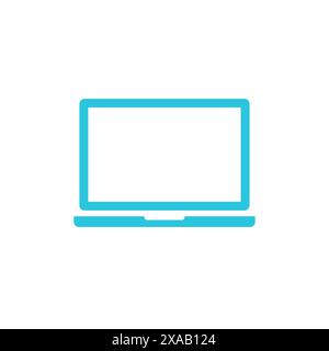 Laptop icon, Portable computer. Isolated on white background. From blue icon set Stock Vector