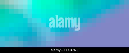 pixel mosaic tile. Pastel gradient backdrop. Geometric pattern, texture background. Copy space. Stock Photo