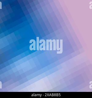 pixel mosaic tile. Pastel gray gradient backdrop. Geometric pattern, texture background. Copy space. Stock Photo