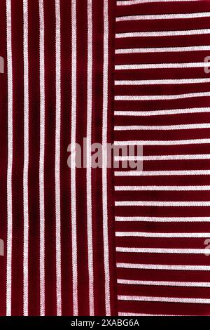 close up of the striped fabric textured background Stock Photo