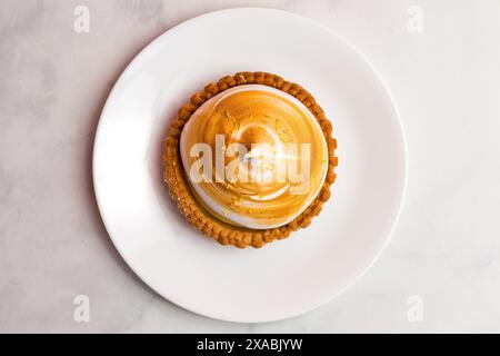 Lemon meringue tart Stock Photo