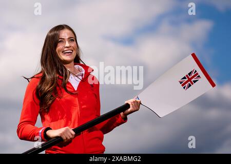 Rebecca Shorten during a Team GB kitting out session ahead of the 2024