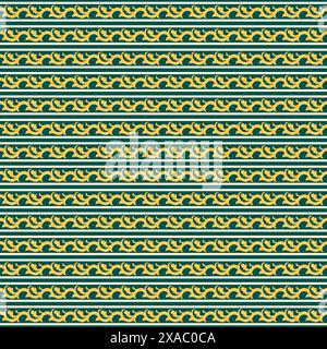 classic tile seamless pattern, floral motif background Stock Vector