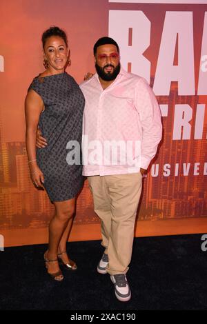 MIAMI, FLORIDA - JUNE 05: Nicole Tuck and DJ Khaled attend the 