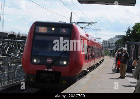 Copenhagen/ Denmark/05 jUNE 2024/Daniosh local train dsb is part of ...