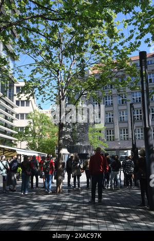 Prague /Czeck republic /14 MAY 2024/Secupture of Franz Kafka in center of prague czxech republic .    (Photo.Francis Joseph Dean/Dean Pictures) (Not for commercial use) Stock Photo