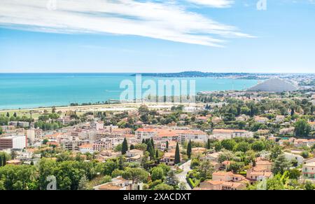 Cagnes sur mer and Antibes Cape Stock Photo