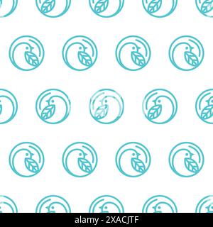 Bird Seamless Pattern, bird background simple Stock Vector