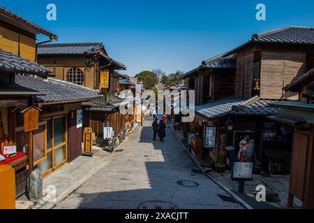 Street scene in the Old quarter, Kyoto, Honshu, Japan, Asia Copyright: MichaelxRunkel 1184-11590 Stock Photo