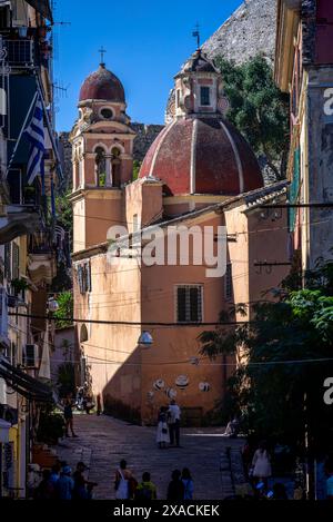 Scenes in the streets of Kerkyra, Corfu, Greece. October 2022 Stock Photo