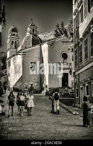 Scenes in the streets of Kerkyra, Corfu, Greece. October 2022 Stock Photo