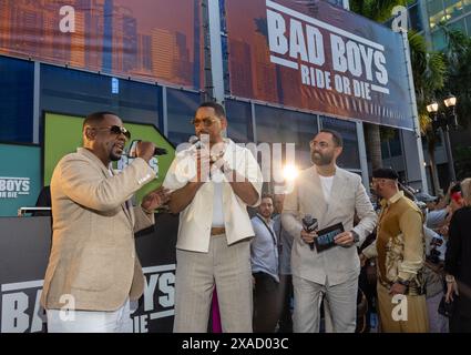 Miami, United States Of America. 05th June, 2024. MIAMI, FL-JUN 5: MIAMI, FLORIDA - JUNE 05: Will Smith, Will Smith and Enrique Santos are seen during the 'Bad Boys: Ride Or Die' Arrivals on June 05, 2024 in Miami, Florida. (Photo by Alberto E. Tamargo/Sipa USA) Credit: Sipa USA/Alamy Live News Stock Photo