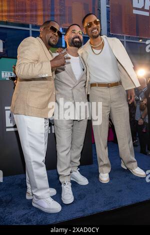 Miami, United States Of America. 05th June, 2024. MIAMI, FL-JUN 5: MIAMI, FLORIDA - JUNE 05: Martin Lawrence, Enrique Santos and Will Smith are seen during the 'Bad Boys: Ride Or Die' Arrivals on June 05, 2024 in Miami, Florida. (Photo by Alberto E. Tamargo/Sipa USA) Credit: Sipa USA/Alamy Live News Stock Photo