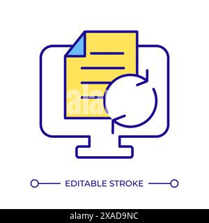 License renewal RGB color icon Stock Vector