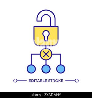 Software usage tracking RGB color icon Stock Vector