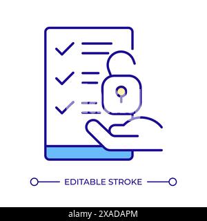 License compliance RGB color icon Stock Vector