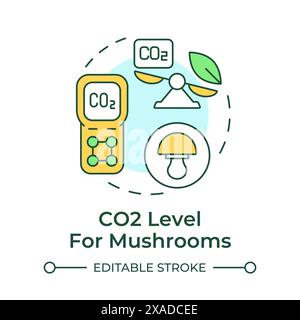 CO2 level multi color concept icon Stock Vector