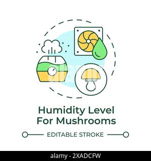 Humidity level multi color concept icon Stock Vector