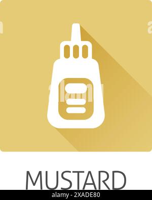 Ketchup Or Mustard Sauce Bottle Food Allergy Icon Stock Vector