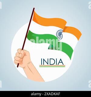 creative India flag for Indian independence day or republic day event Stock Vector