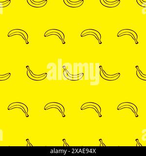 Bananas seamless pattern. fruits banana background Stock Vector