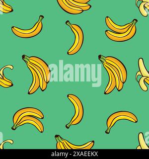 Bananas seamless pattern. banana background Stock Vector