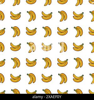 Banana Vector Illustration Seamless Pattern, Suitable for Textile Motif Product Stock Vector
