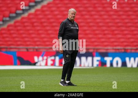 London, UK. 06th June, 2024. Iceland Head Coach Age Hareide during the Iceland national football team Training session ahead of the friendly game vs England at Wembley Stadium, London, United Kingdom on 6 June 2024 Credit: Every Second Media/Alamy Live News Stock Photo