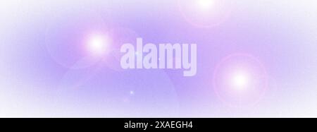 Blurred soft lilac background with lens flare effect. Long banner, gradient, bokeh. Long banner Stock Photo