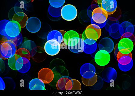 background soap bubbles on a black background Stock Photo