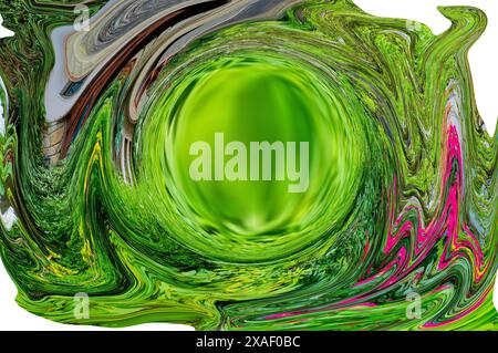 green circle with abstract background Stock Photo