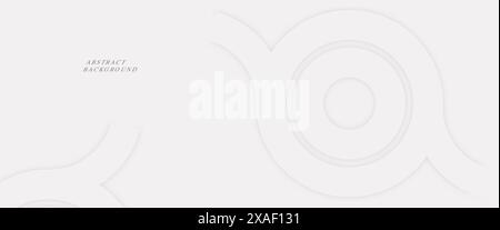 White geometric abstract background overlap layer on bright space with lines effect decoration Stock Vector