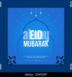 Eid-Al-Adha banner or poster design. Eid-Al-Adha Mubarak greeting banner or poster design template. Vector Illutration Stock Vector