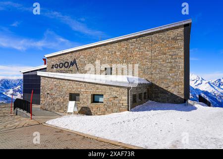 Zooom science museum and visitor center housing an exhibition about the Matterhorn at the summit of the Gornergrat in the Swiss Alps, Canton of Valais Stock Photo