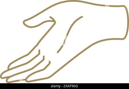 minimalist line art of an open hand in circle Stock Vector Image & Art ...