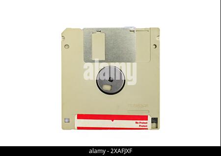 3.5-inch floppy disk or diskette isolated on white background Stock Photo